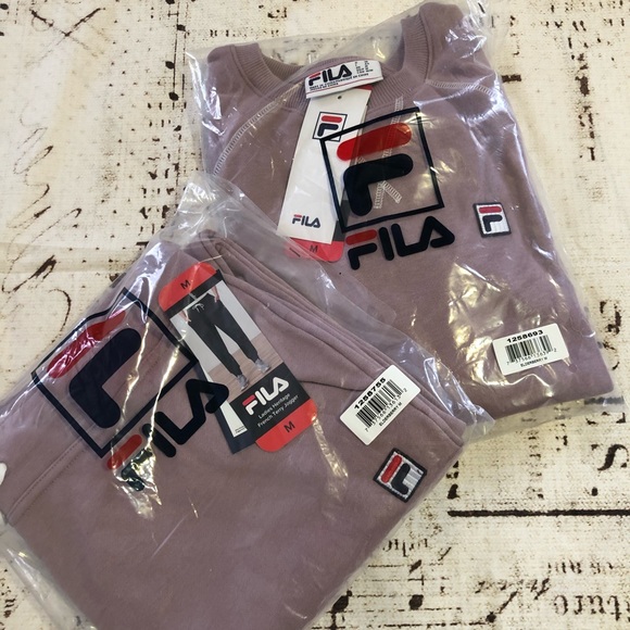 Fila Ladies French Terry Crew Neck& Joggers - Picture 2 of 6
